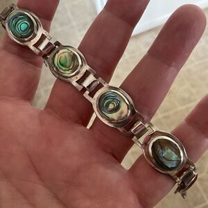 Sterling SILVER 925 ABALONE SHELL BRACELET NEW without tag